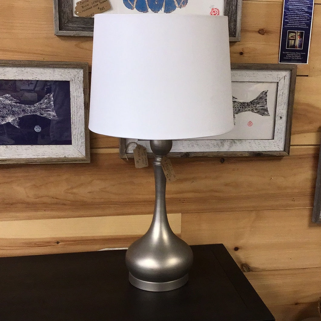 Tall Brushed Chrome Lamp 28
